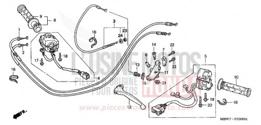 LEVA MANUBRIO/INTERRUTTORE/CAVO CBR600F6 di 2006
